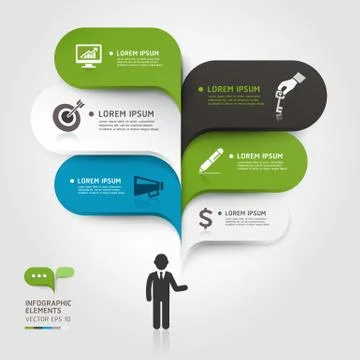 Modern business bubble speech template style. Vector illustration. can be use Stock Illustration
