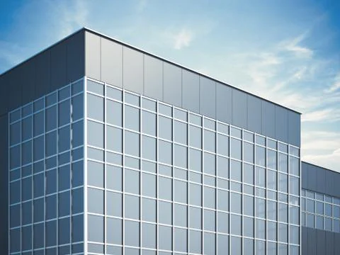 Modern business building. 3d rendering 库存插图