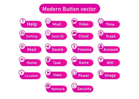 Modern business button. for infographic work flow layout Stock Illustration