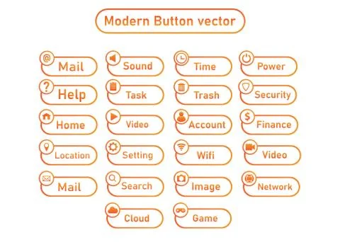 Modern business button. for infographic work flow layout, banner Illustrazione stock