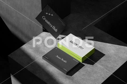Modern Business Card Mockup Scene PSD Template