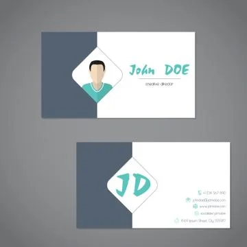 Modern business card with simplistic presentation Stock Illustration