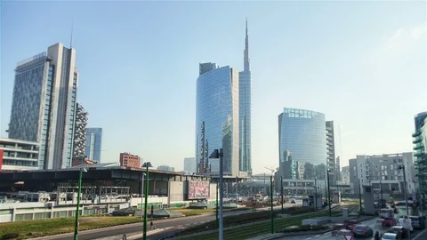 Modern Business Centre Loop Stock Footage 98497258