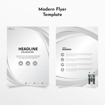 Modern business flyer template vector. Elegant business flyer design template Stock Illustration