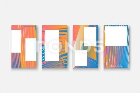 Modern business geometric template banner for design. Social media network co Stock Illustration