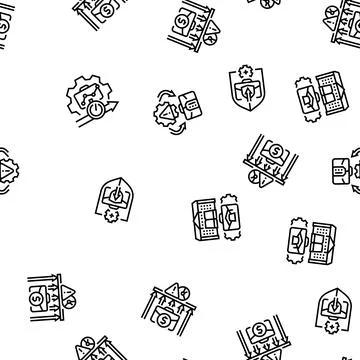 Modern business innovation seamless pattern vector 스톡 일러스트