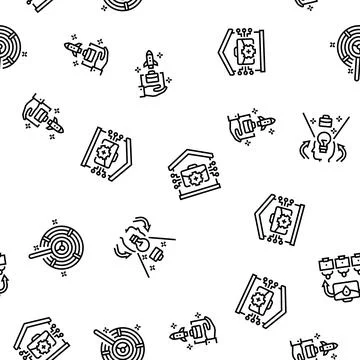 Modern business innovation seamless pattern vector 스톡 일러스트