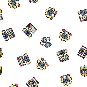 Modern business innovation seamless pattern vector 스톡 일러스트