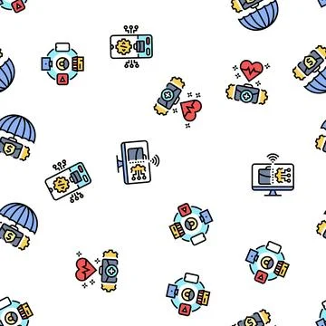 Modern business innovation seamless pattern vector 스톡 일러스트