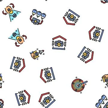 Modern business innovation seamless pattern vector 스톡 일러스트