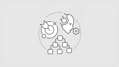 Modern business intelligence trends animated line concept icon set Stock Footage 346720286