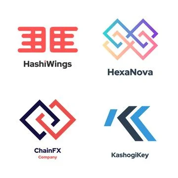 Modern Business Logo Pack. Stock Illustration