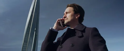 Modern business man talking on the smart phone Stock Footage 148659172