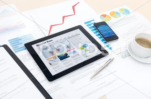 Modern business with new technologies Stock Illustration
