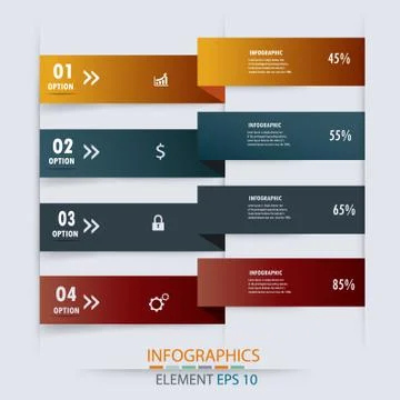 Modern business options charts vector Stock Illustration