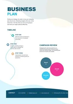 Modern Business Plan Presentation Template イラスト素材