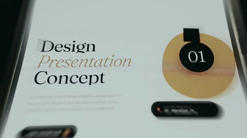 Modern business presentation slide layout Stock Footage 334940315