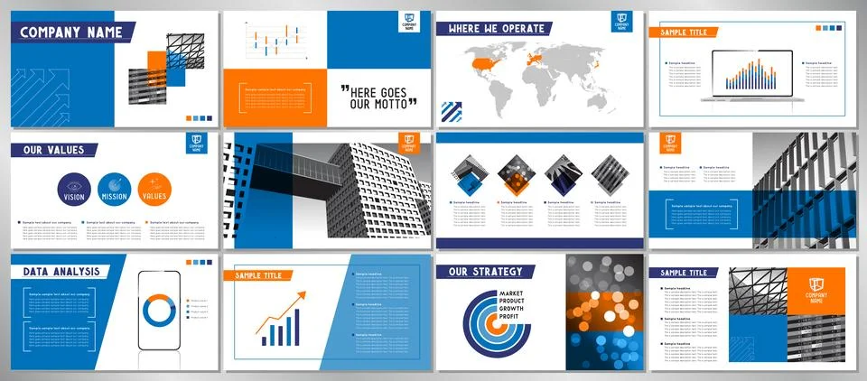 Modern business presentation template Stock Illustration