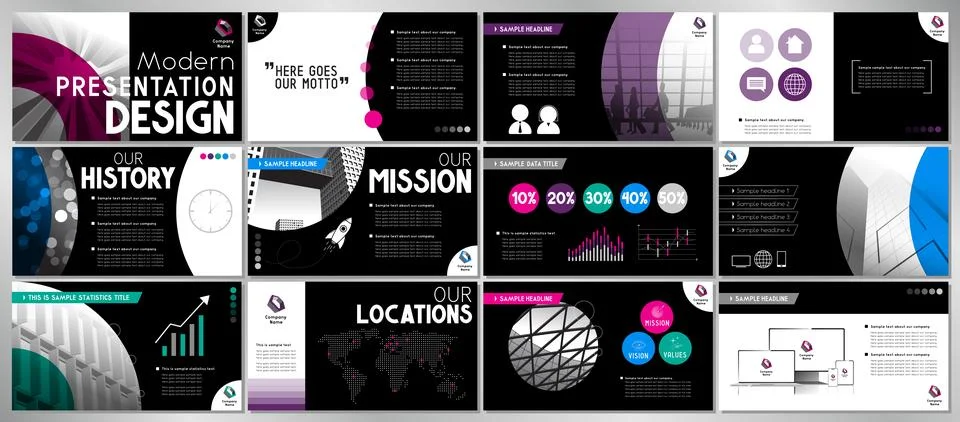Modern business presentation template Stock Illustration
