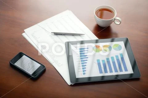 Modern business workplace Stock Photos