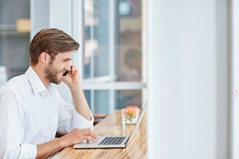 Modern businessman multitasking Stock Photos