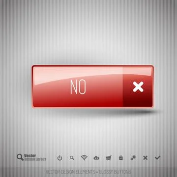 Modern button with icons set. Stock Illustration