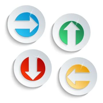 Modern button set with arrow sign Stock Illustration