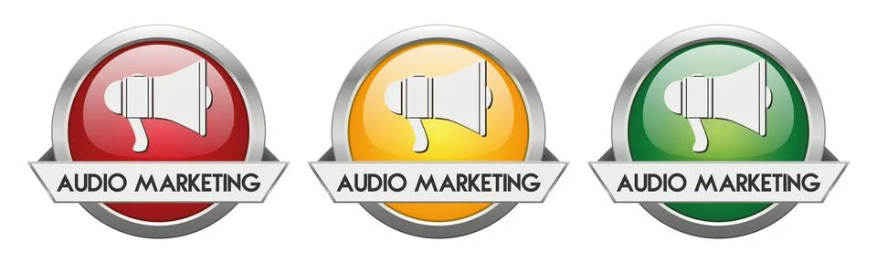 Modern Button Vector Audio Marketing Stock-Illustration