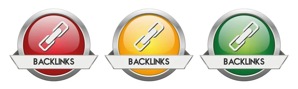Modern Button Vector Backlinks Stock Illustration