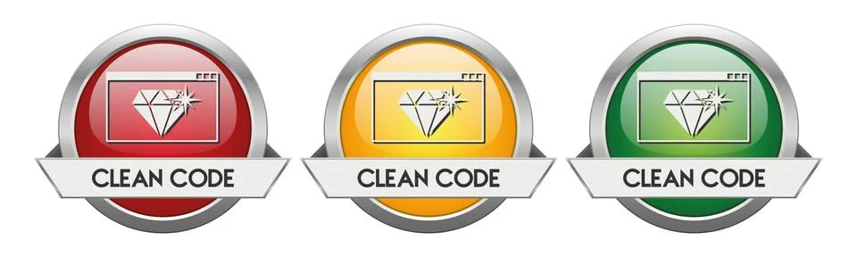 Modern Button Vector Clean Code Illustrazione stock