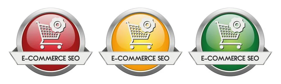 Modern Button Vector E-Commerce SEO Stock Illustration