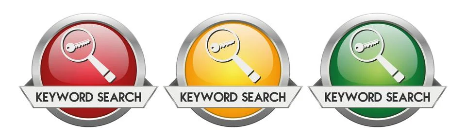Modern Button Vector Keyword Search Stock Illustration