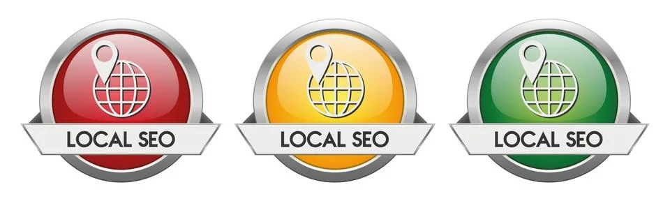 Modern Button Vector Local SEO Stock Illustration