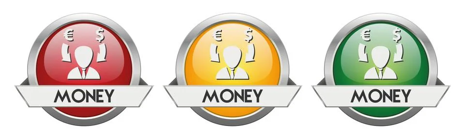 Modern Button Vector Money Stock Illustration