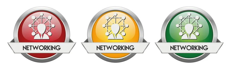 Modern Button Vector Networking イラスト素材