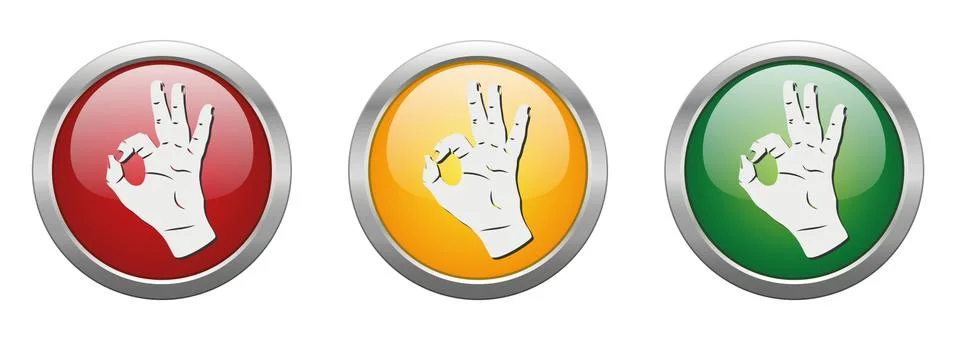 Modern Button Vector OK Stock Illustration