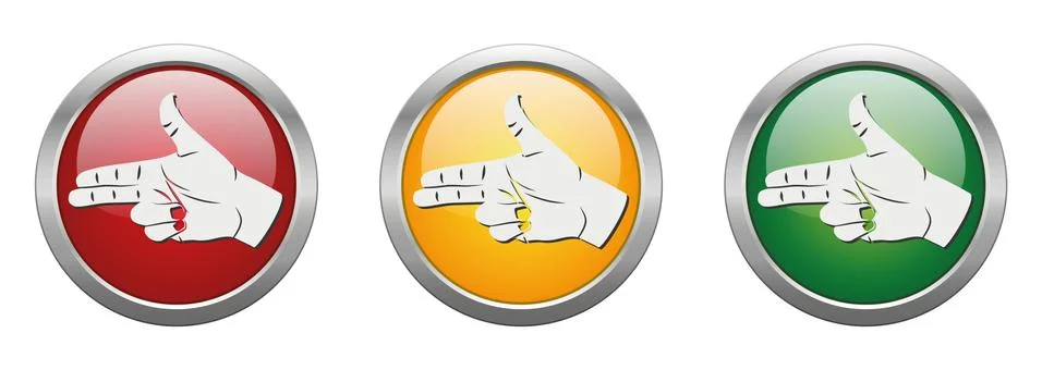 Modern Button Vector Pistol Stock Illustration