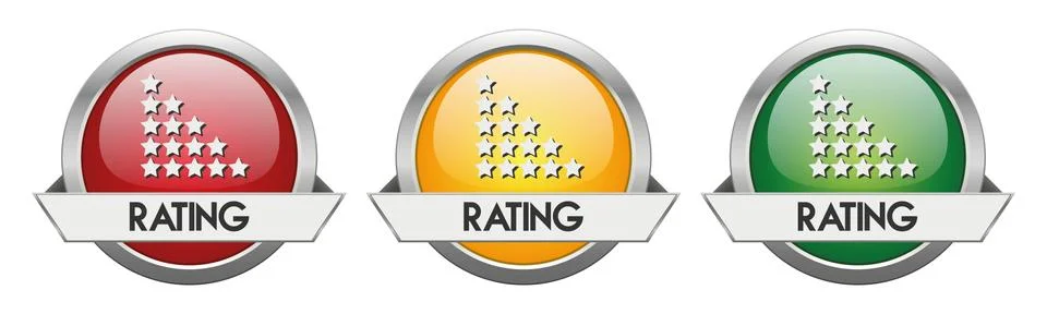 Modern Button Vector Rating イラスト素材
