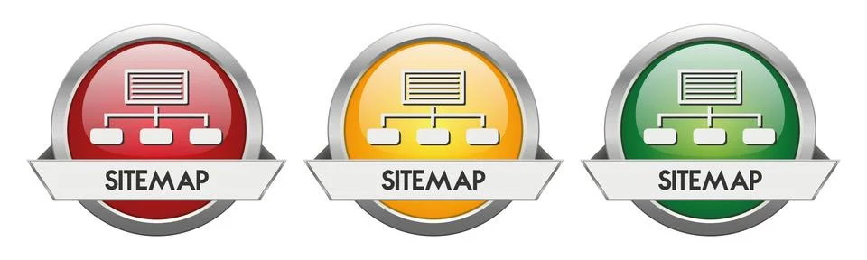 Modern Button Vector Sitemap Illustrazione stock