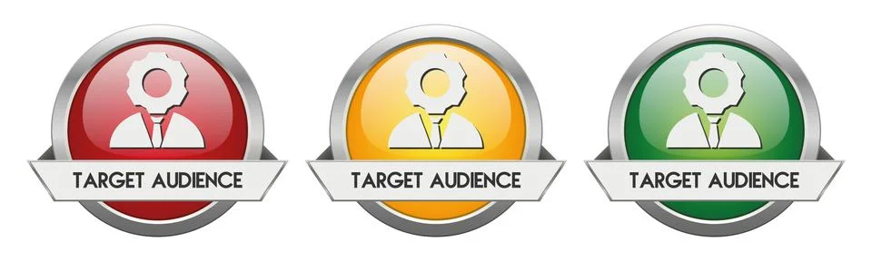 Modern Button Vector Target Audience Stock Illustration