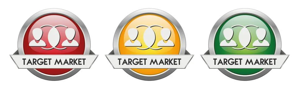Modern Button Vector Target Market 스톡 일러스트