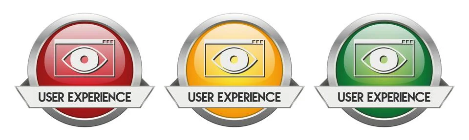 Modern Button Vector User Experience Illustrazione stock