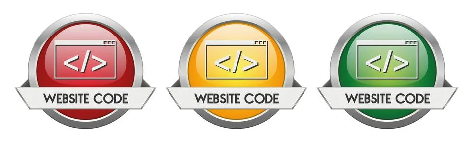 Modern Button Vector Website Code Illustrazione stock