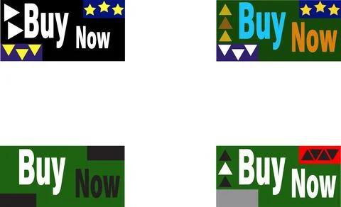 Modern buy now label button vector in green and black for ecommerce sale Stock Illustration
