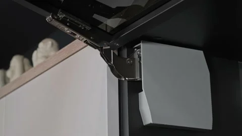 Modern cabinet door opening mechanism | Stock Video | Pond5