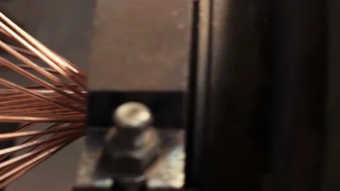 Modern cable manufacturing, cable factory. Copper cable production process Stock-Footage 202482010