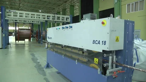 Modern cable production, cable factory. Stock Footage 233373463