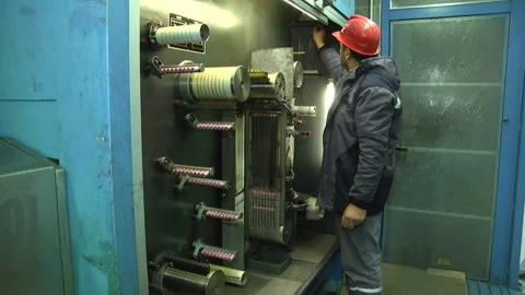 Modern cable production, cable factory. Stock Footage 233373651