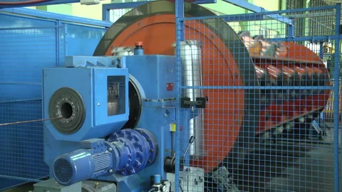 Modern cable production, cable factory. Stock Footage 233373900