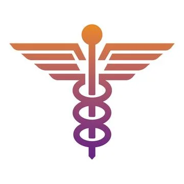 Modern Caduceus Vector Icon Caduceus Medical Symbol with Wings logo design Stock Illustration